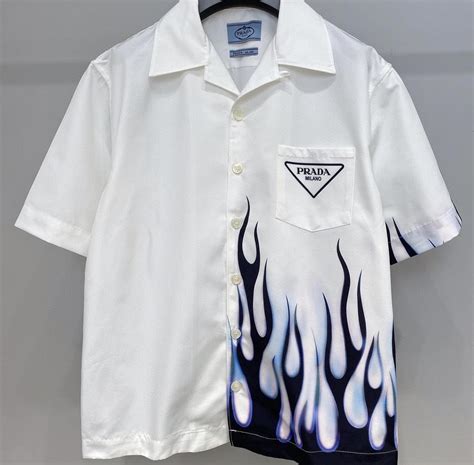 prada shirt flames|prada flame shirt sale.